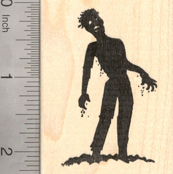 Zombie Rubber Stamp, Halloween, Silhouette