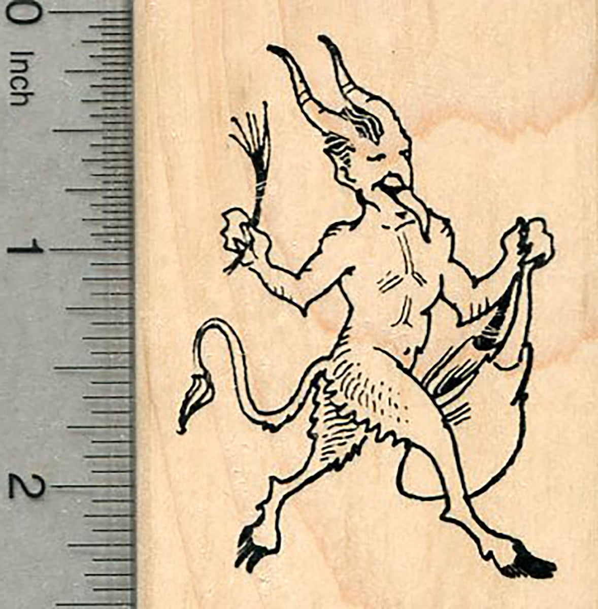 Christmas Krampus Rubber Stamp Alpine Folklore German Feast of