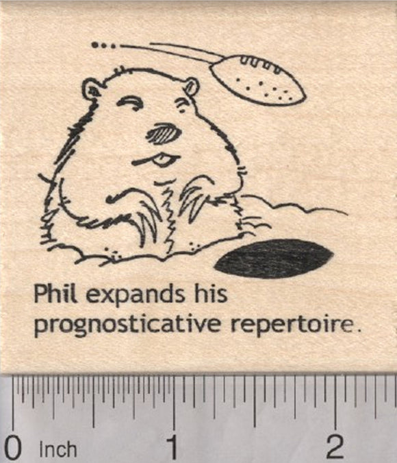 Groundhog Day Rubber Stamp, American Football
