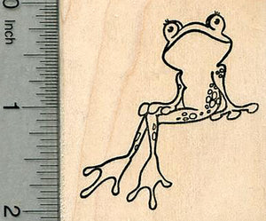 Sitting Frog Rubber Stamp