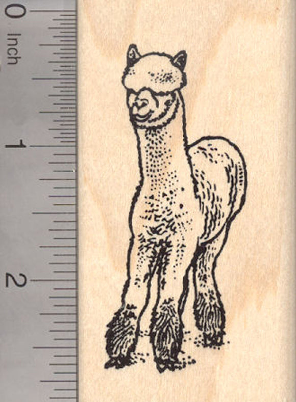 Cute Alpaca Rubber Stamp