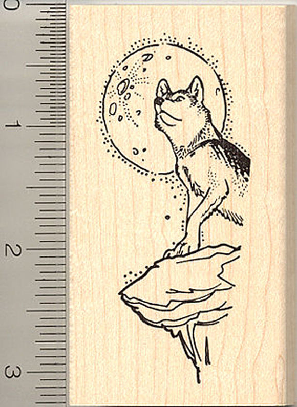 Timber Wolf Rubber Stamp