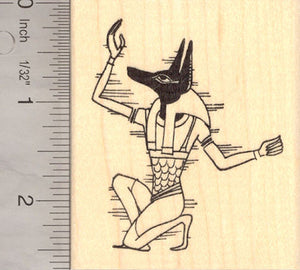 Anubis, Jackal headed Egyptian God Rubber Stamp