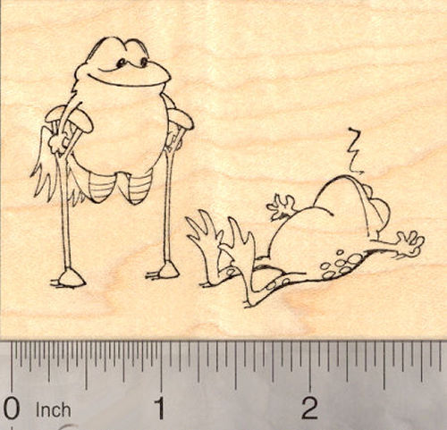 April Fools Day Pranks Frogs Play Rubber Stamp