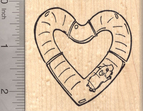 Valentine's Day Hamster Rubber Stamp