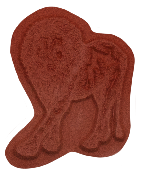 Unmounted Lion Rubber Stamp, Male with Mane umJ3215