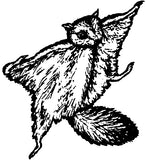 Unmounted Flying Squirrel Rubber Stamp umJ3216