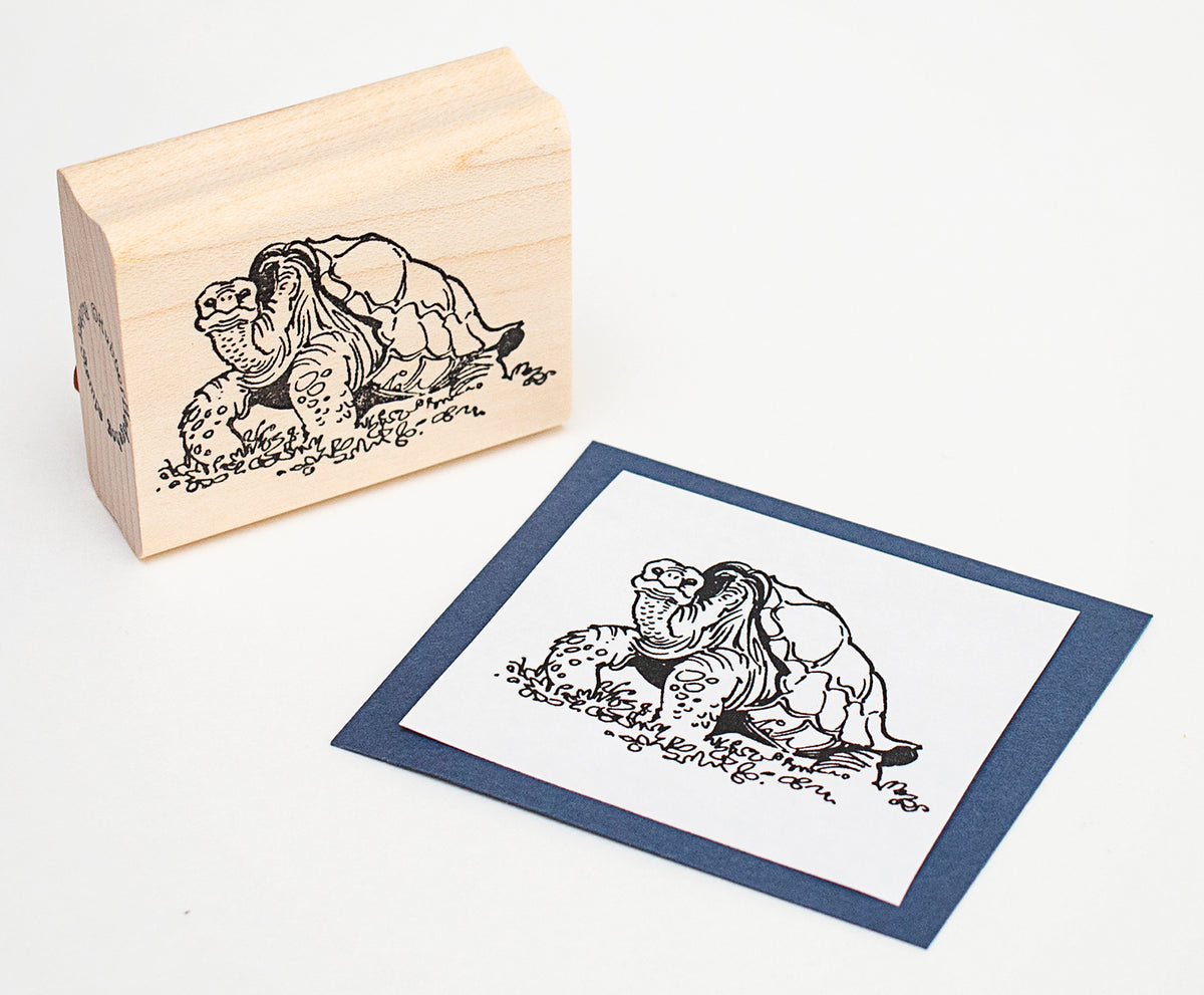 Galapagos Tortoise Rubber Stamp – RubberHedgehog Rubber Stamps