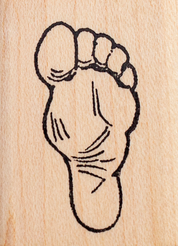 Foot Rubber Stamp, Left Sole