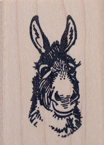 Donkey Portrait Rubber Stamp