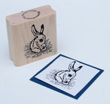 Donkey in Manger Rubber Stamp, Christmas theme