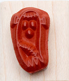 Frankenstein Ghost Rubber Stamp, Halloween, Tiny Size