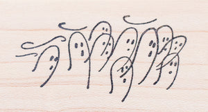 Many Ghosts Rubber Stamp, Halloween theme