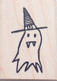 Witch Ghost Rubber Stamp, Halloween Mini Size