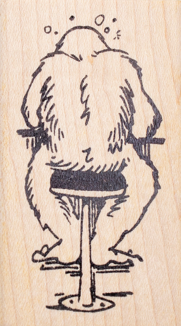 Bigfoot Barstool Rubber Stamp