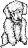 Unmounted Toy Poodle Rubber Stamp, Sitting umK4501