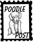 Unmounted Poodle Dog Rubber Stamp, Faux Postage umD5020