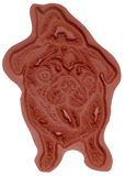 Realistic Pug Rubber Stamp, Pet lovers