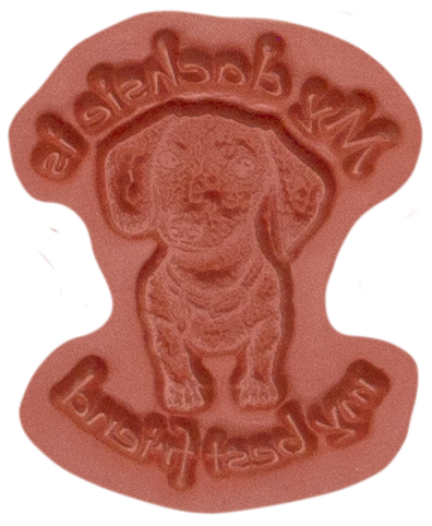 Unmounted Dachshund Rubber Stamp, My dachsie is my best friend, Dog umH6103