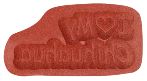 Unmounted I Love My Chihuahua Rubber Stamp, Text, Saying umB6703