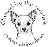 Unmounted Chihuahua Rubber Stamp, Owned by the world's cutest umF6704