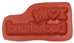 Unmounted I Love My Dachshund Rubber Stamp, Text, Saying umB6705
