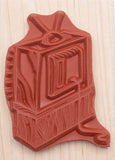 Television Rubber Stamp, Old Fashioned TV