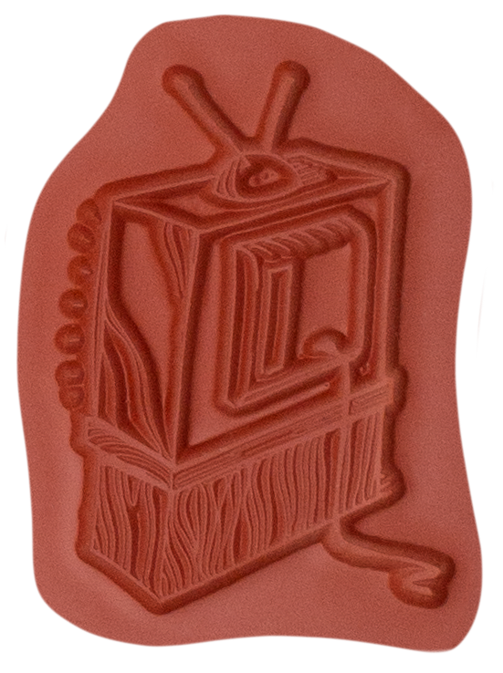 Unmounted Television Rubber Stamp umH7016