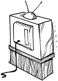 Unmounted Television Rubber Stamp umH7016
