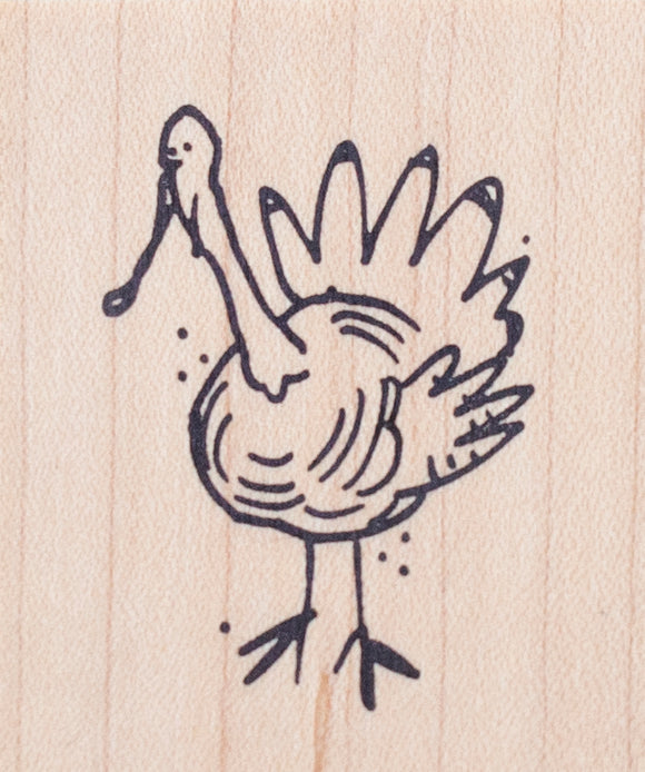 Comic Turkey Rubber Stamp