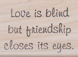 Friendship Rubber Stamp, Love is Blind, Nietzsche