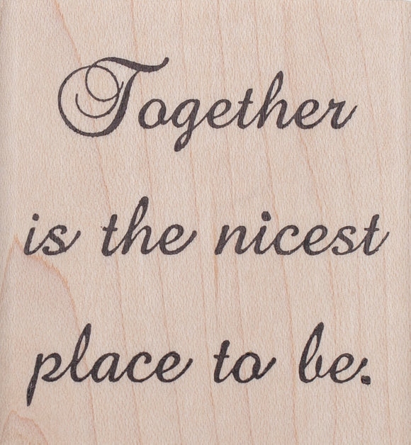 Togetherness Sentiment Rubber Stamp,