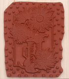 Sunflower Vase Rubber Stamp, Large Floral
