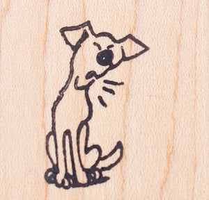 Tiny Barking Dog Rubber Stamp