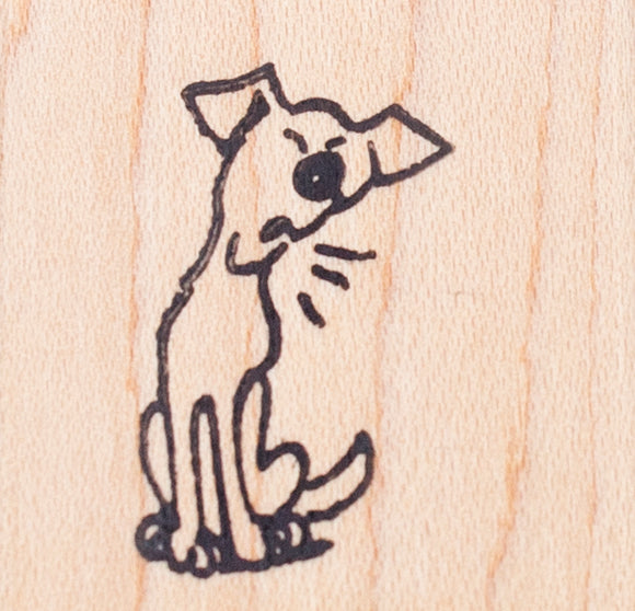 Tiny Barking Dog Rubber Stamp