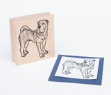 Sharpei Dog Rubber Stamp