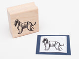 Small Afghan Hound, Dog Rubber Stamp