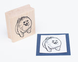 Happy Pomeranian Dog Rubber Stamp