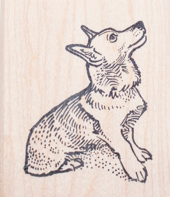 Pembroke Welsh Corgi Dog Rubber Stamp