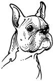 Unmounted Boxer Rubber Stamp, Dog Portrait umH8007