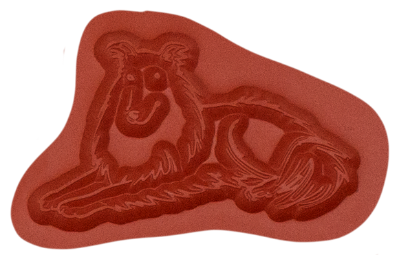 Unmounted Collie Rubber Stamp, Dog umH8011