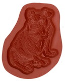 Unmounted Bulldog Rubber Stamp, Sitting Dog umJ8012