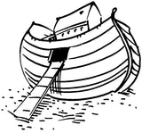 Unmounted Noah's Ark Rubber Stamp, Bible Stories Series umE8210