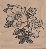Rose Flowers Rubber Stamp