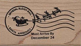 Santa Faux Cancellation Rubber Stamp