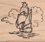 Sail Boat Rubber Stamp