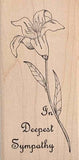 Sympathy Rubber Stamp, with Lily