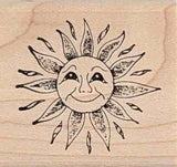Sun Rubber Stamp, with Face