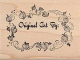 Art Name Plate Rubber Stamp, Original Art By (Not Customizable)