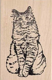Sitting Kitty Rubber Stamp, Cat